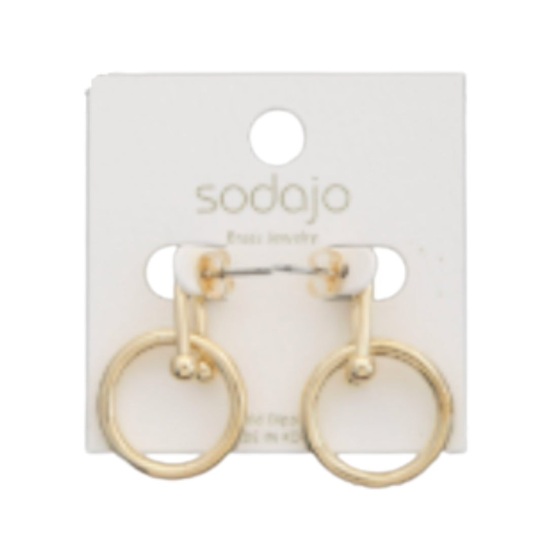 U-Shaped Metal Gold Earrings