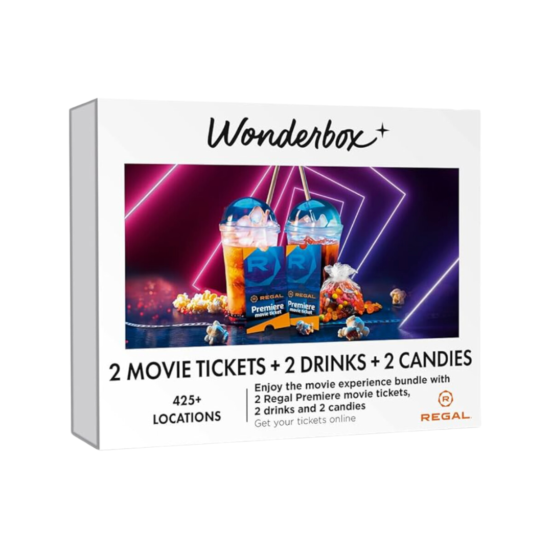 Wonderbox Regal Movie Bundle 2 tix, 2 drinks, 2 candies
