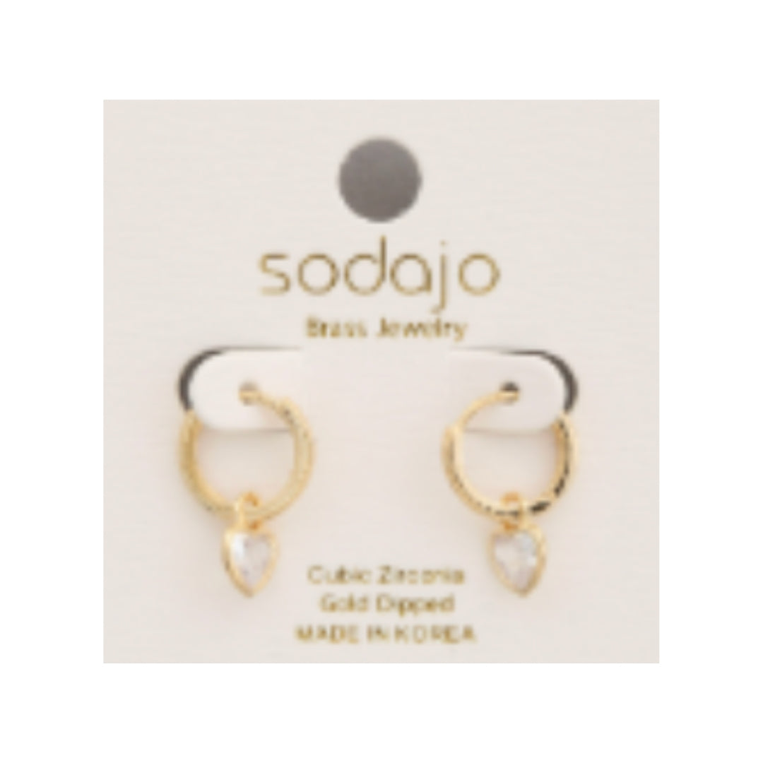 Heart Huggie Earrings